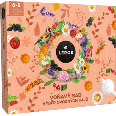 LEROS VOŇAVÝ SAD 6 druhů ovocných čajů po 5 sáčcích 30 ks