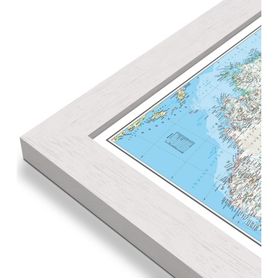 National Geographic Austrálie - nástěnná mapa Classic 75 x 70 cm Varianta: mapa v dřevěném rámu, Provedení: Pegi bílý