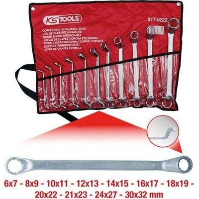 KS Tools Sada dvouočkových klíčů 517.0222