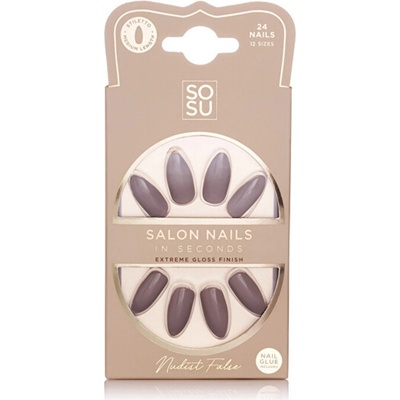 SOSU Cosmetics Salon Nails umelé nechty odtieň Nudist 24 ks