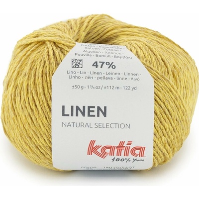 LINEN Katia Farby LINEN: 35 pastelová žltá