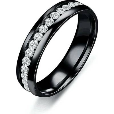 Naky ocelový prsten Valentin Black P3244