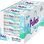 Pufies Мокри кърпички Pufies Clean Care - 99% Water, 12 x 64 броя (70000090) - ozone