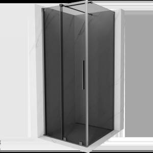 Mexen Velar плъзгаща се душ кабина 100 x 100 cm, графит, gun metal - 871-100-100-41-95 (871-100-100-41-95)