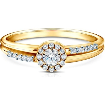 Savicki Zásnubný prsteň žlté zlato diamant SAVWK 44 DN Z