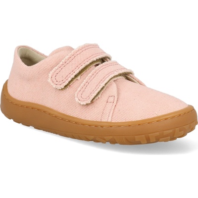 Froddo Barefoot detské plátené topánky Botaniq Pink svetloružové