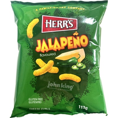 Herr's Cheese Curls Sýr & Jalapeño americké kukuřičné křupky 113 g