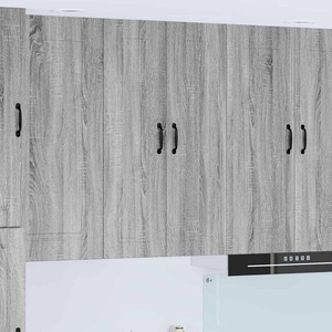 vidaXL Стенен шкаф PORTO Сив Сонома 60 x 31 x 100 см (885491)