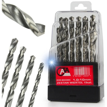 Sada vrtákovCATA 1.0–10.0 mm – 19 ks M22300C