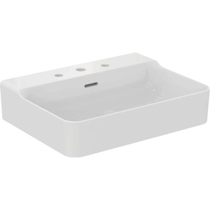 Ideal Standard Conca Ceram - Умивалник за монтаж върху плот 60x45 см, с преливник, 3 отвора за смесител, бял T381901 (T381901)