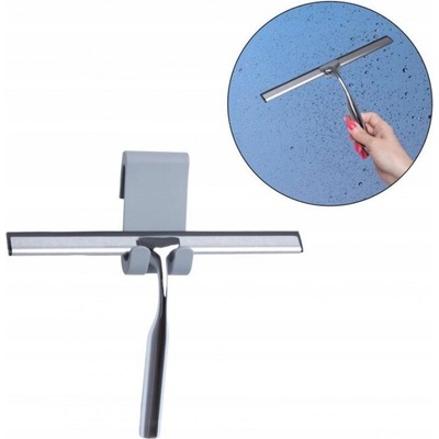 Yoka Home Stěrka na vodu stříbrná s kovovou rukojetí, 24 cm