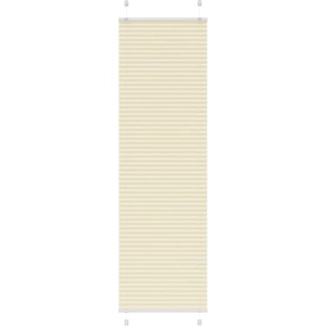 vidaXL Плисирана щора, кремава, 55x200 см, ширина на плата 54, 4 см, полиестер (4015304)