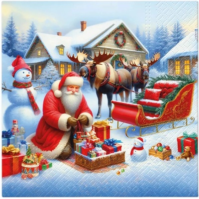PAW Obrúsky L Holiday Sleigh Preparation 33x33cm