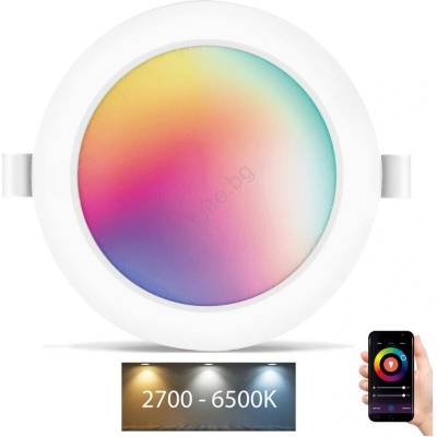 Aigostar - LED RGBW Лампа за вграждане в баня LED/9W/230V 2700-6500K IP44 (AI0622)