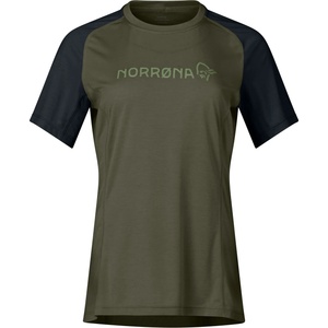 Norrøna Фланелка с къс ръкав за колоездене Norrøna Women's Fjørå Equaliser Lightweight T-Shirt Cycling jersey - Olive Night - размер XS (156-2577-0311)
