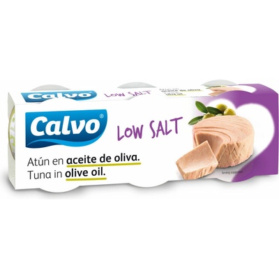 Calvo Tuniak v olivovom oleji bez soli 3 x 80 g