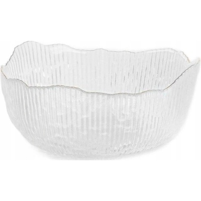 Homla Miska Apola ryhovaná transparentná M 7,5 cm x 17 cm