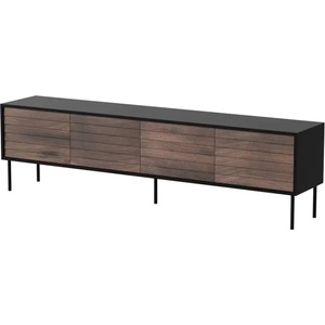 Cama MEBLE ТВ шкаф Cama CORTINA 4D 200x40x55 черен/орех (490310)