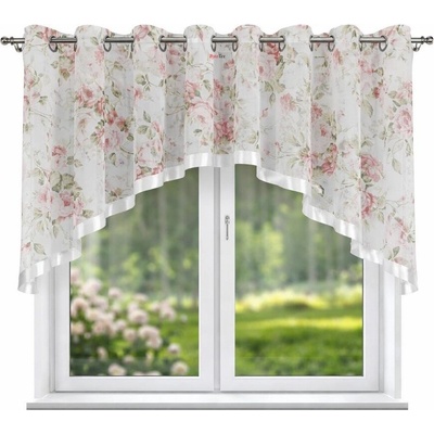 BytoTex Dekorační krátká záclona s kroužky L 935, 400x130 cm