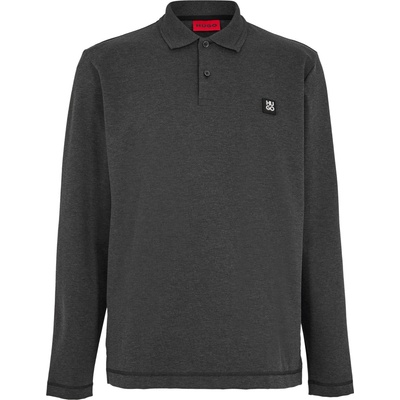 Hugo Блуза с яка Hugo Men's Dinote Red Long Sleeve Polo Shirt - Medium Grey 037