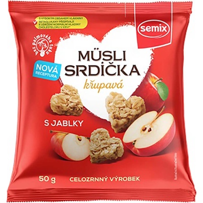 SEMIX Musli srdíčka křupavá s jablky 50 g – Zboží Dáma