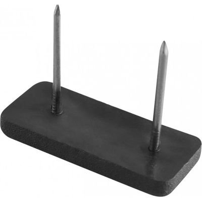 Dvojitá hlava s hřebíkem 1,4 mm, obdélníkový 33,8 mm x 14,8 mm, černý (1balení 500 ks)