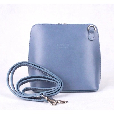 Džínově malá kožená crossbody kabelka no. 55 modrá