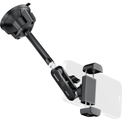 NEEWER Car Mobile Phone Holder 360° Rotating Vacuum Suction Cup Metal Mobile Phone Holder with Extended Magic Arm Compatible with iPhone Samsung, for Windscreen Skylight Glass Navigation Video, PA137