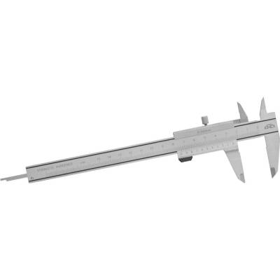 KINEX Posuvné měřítko 150 mm, 0,02 mm, 40 mm, paralelní vedení - PRO LEVÁKY, DIN 862 6000-12-150