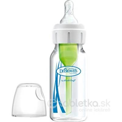 Dr. Brown´s Options Narrow anti colic sklenená biela 1 ks 120 ml