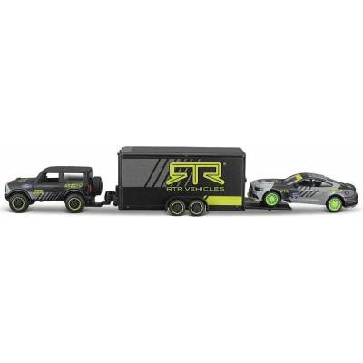 MAISTO Bronco design Team Haulers 2021 Ford Car Trailer 2015 Ford Mustang GT 1:64