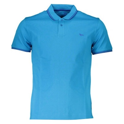 Harmont Blaine Polo Maniche Corte Uomo Azzurro Modrá