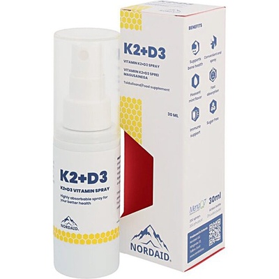 Nordaid Витамин К2 + D3 спрей за уста 30 ml | Nordaid (010416 NRD)