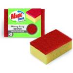Magic Clean Гъба Magic clean Premium за силно замърсени повърхности Heavy duty clean 2 бр (HSSF145)