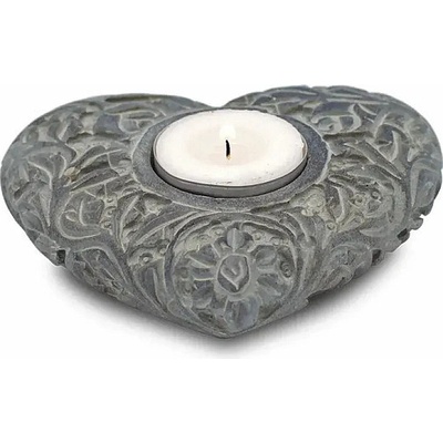 Nefertitis Svícen z mastku na čajové svíčky Srdce NF21649 - cca 9 x 11 cm