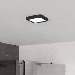 EGLO 901328 - LED таванно осветително тяло за баня FUEVA LED/7W/230V 15x15 cm IP44 черно (EG901328)