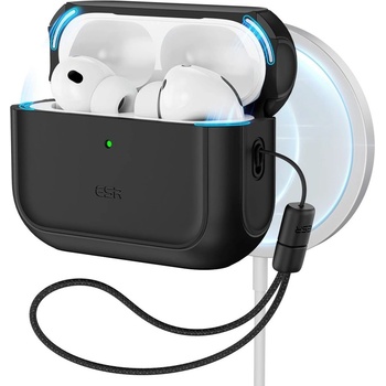 ESR 360 градусов калъф за слушалки с MagSafe за Apple AirPods Pro 3 от ESR Orbit Halolock - Black (4894240289105)
