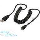 Valueline VLCP60540B20 USB 2.0 A zástrčka - Micro B zástrčka Spirálový, 2m, černý