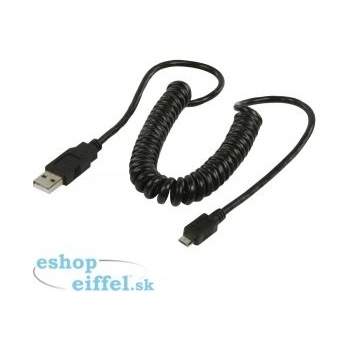Valueline VLCP60540B20 USB 2.0 A zástrčka - Micro B zástrčka Spirálový, 2m, černý