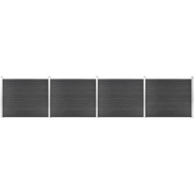 OMAXI Set plotového dílce WPC 699 x 146 cm šedý 367056