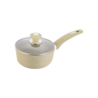 Eco ЕКО-Касерола с капак 18 см с керамично мраморно покритие Крем hx-s7pc18c (018486)