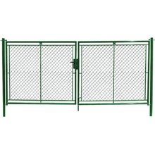 Garden dvoukřídlá branka s jedn.zámkem 360x125 cm, RAL6005, zelená