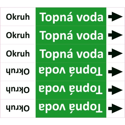 Nadrzenapalivo.cz Značení potrubí ISO 20560, topná voda - okruh PZA 008934