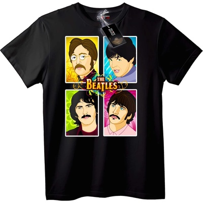 NOONEBRAND Тениска The Beatles 4 панела - L, Black