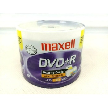 Maxell DVD+R MAXELL, 4, 7 GB, 16x, Printable, 50 pk cake box (ML-DDVD-PLUS-R-50PR)