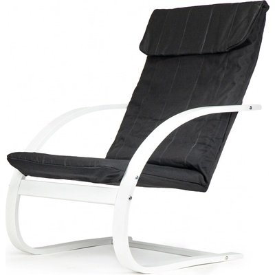 ModernHome Finské houpací křeslo bílé/černé TXWQM-31