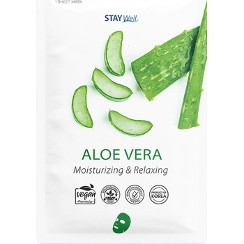 Stay Well Vegan sheet mask - ALOE Маска за лице дамски 23gr