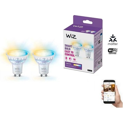 WiZ WiZ SADA 2x LED Stmievateľná žiarovka PAR16 GU10/4,7W/230V 2700-6500K CRI 90 Wi-Fi- WI0158