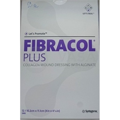 Fibracol Plus Kolagénový obväz s alginátom (10,2 x 11,1 cm) 12 ks