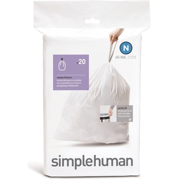 simplehuman Торбички за боклук Simplehuman обадете се N 45 - 50 л 20 бр (cw0174)